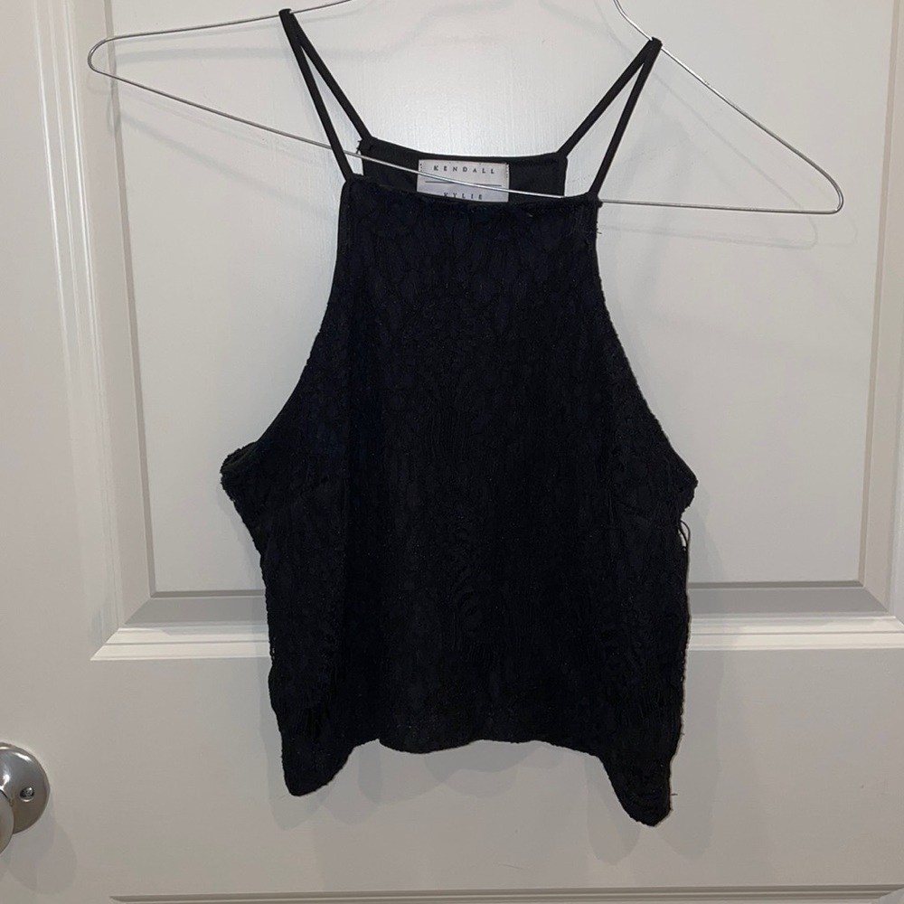 Kendall & Kylie Cropped Lace Tank